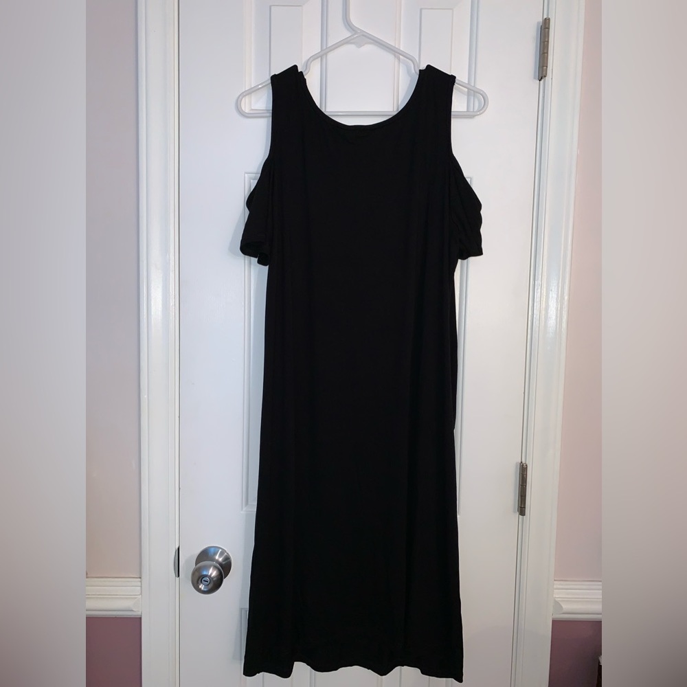 Ma Cherie Maternity Black cold shoulder Dress , size XL - Picture 5 of 8